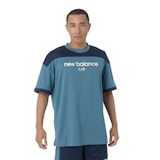 ニューバランス（new balance）（メンズ）バスケットボールウェア リニアロゴハニカムメッシュ 半袖Tシャツ AMT45072EUB