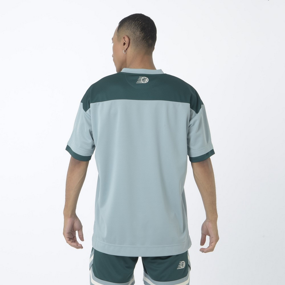 ニューバランス（new balance）（メンズ）バスケットボールウェア リニアロゴハニカムメッシュ 半袖Tシャツ AMT45072SAM 速乾