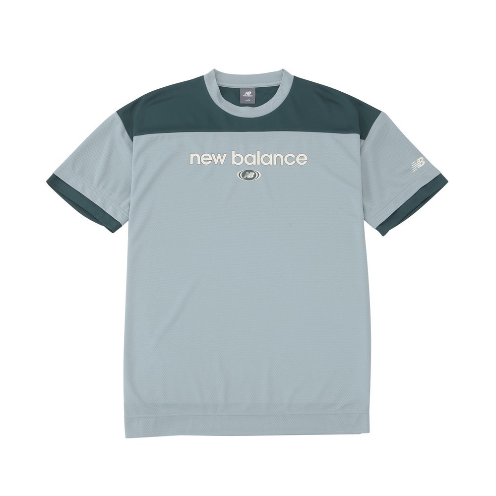 ニューバランス（new balance）（メンズ）バスケットボールウェア リニアロゴハニカムメッシュ 半袖Tシャツ AMT45072SAM 速乾