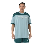 ニューバランス（new balance）（メンズ）バスケットボールウェア リニアロゴハニカムメッシュ 半袖Tシャツ AMT45072SAM