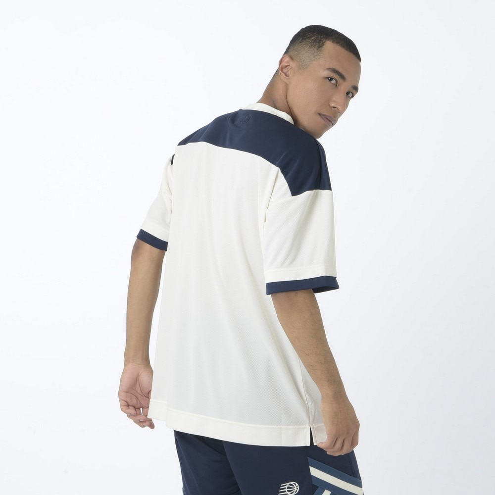 ニューバランス（new balance）（メンズ）バスケットボールウェア リニアロゴハニカムメッシュ 半袖Tシャツ AMT45072SST 速乾
