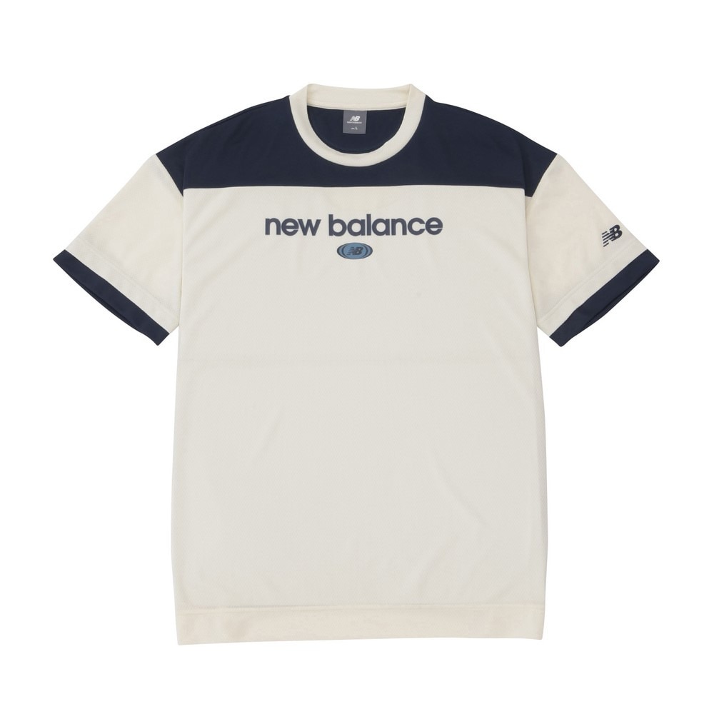 ニューバランス（new balance）（メンズ）バスケットボールウェア リニアロゴハニカムメッシュ 半袖Tシャツ AMT45072SST 速乾