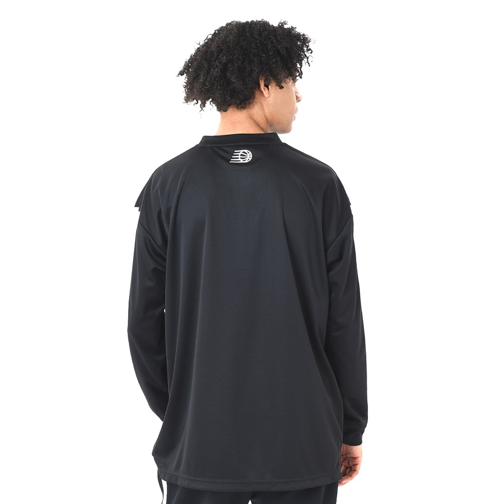 ニューバランス（new balance）（メンズ）バスケットボールウェア サイドカラーブロック ロングスリーブTシャツ AMT45180BK
