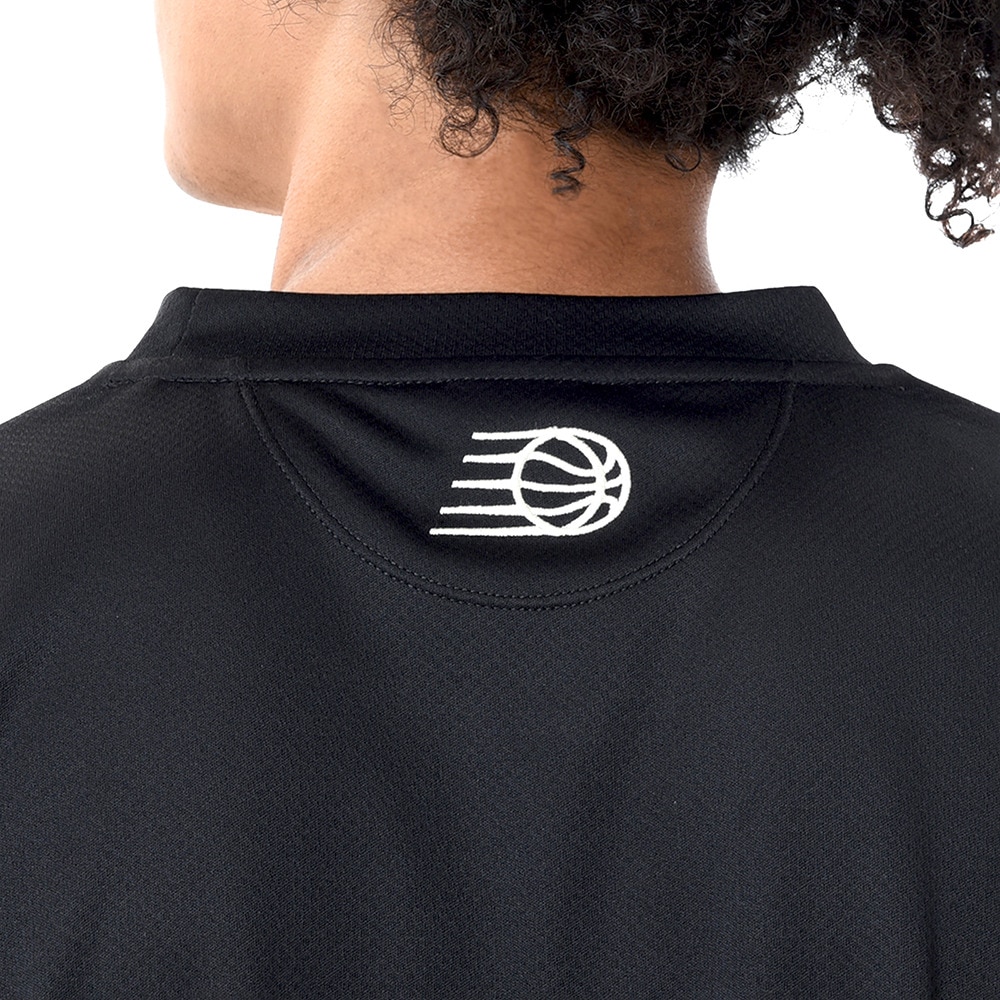 ニューバランス（new balance）（メンズ）バスケットボールウェア サイドカラーブロック ロングスリーブTシャツ AMT45180BK