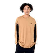 (メンズ)バスケットボールウェア サイドカラーブロック ロングスリーブTシャツ AMT45180GIN