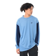 (メンズ)バスケットボールウェア サイドカラーブロック ロングスリーブTシャツ AMT45180HEB