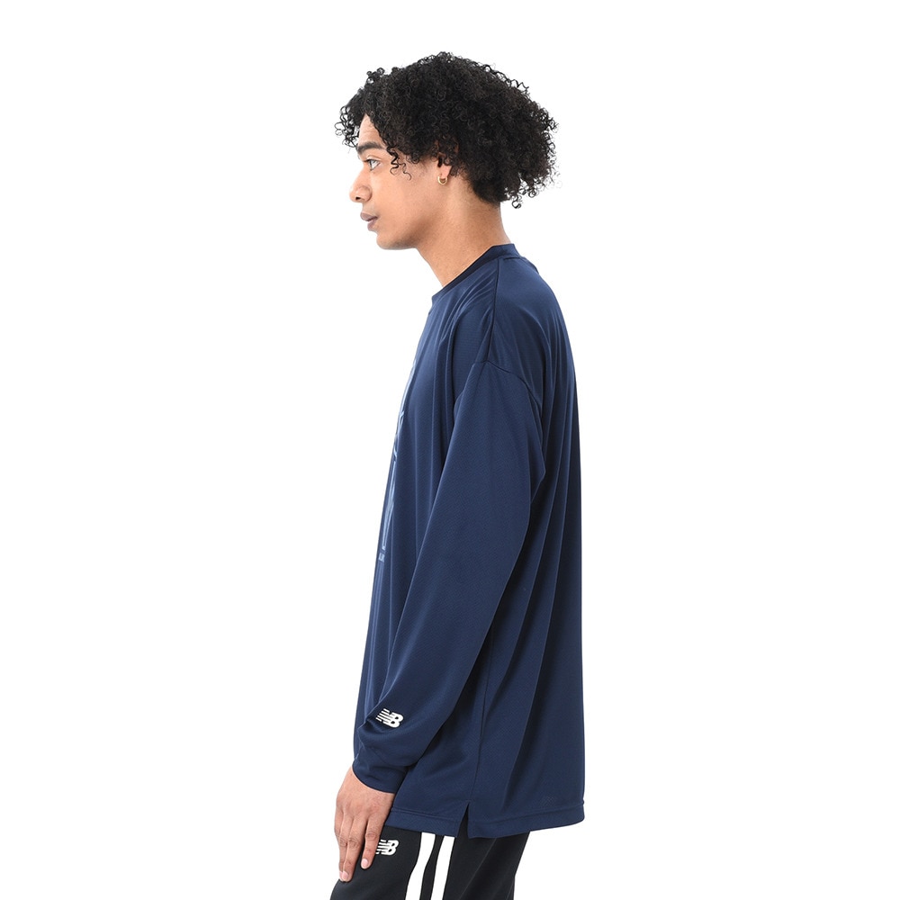 ニューバランス（new balance）（メンズ）バスケットボールウェア グラフィック ロングスリーブTシャツ AMT45181TNV