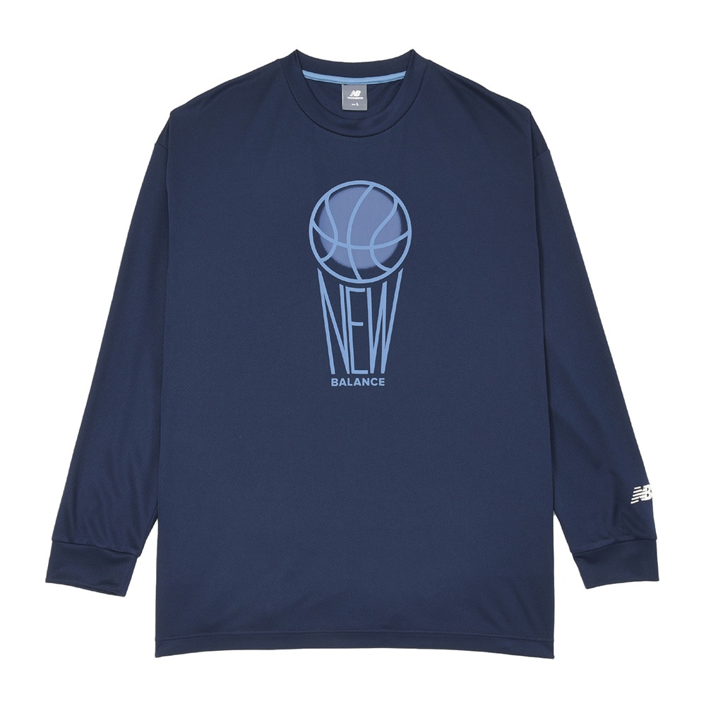ニューバランス（new balance）（メンズ）バスケットボールウェア グラフィック ロングスリーブTシャツ AMT45181TNV