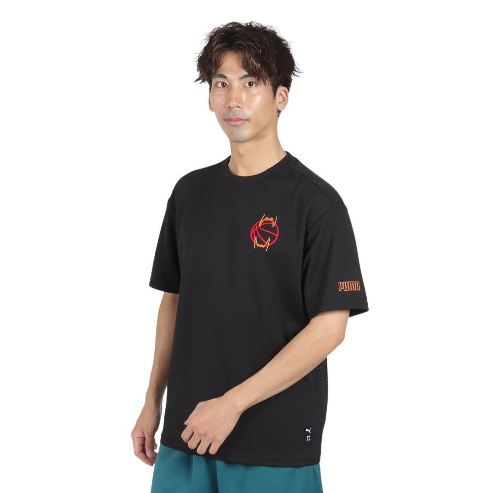 プーマ（PUMA）（メンズ、レディース）バスケットボールウェア 半袖 Tシャツ 68452301