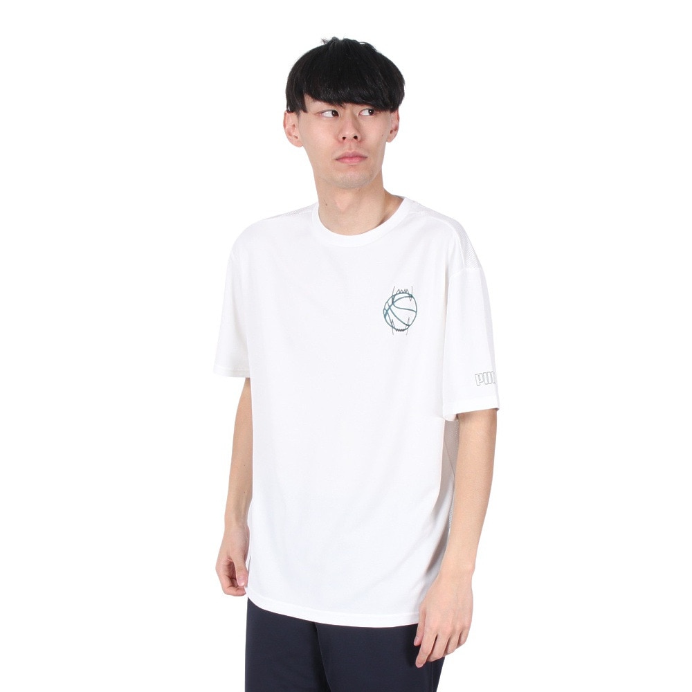 プーマ（PUMA）（メンズ、レディース）バスケットボールウェア 半袖 Tシャツ 68452302