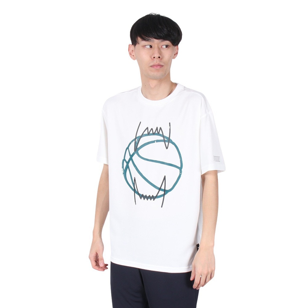プーマ（PUMA）（メンズ、レディース）バスケットボールウェア 半袖 Tシャツ 68452502