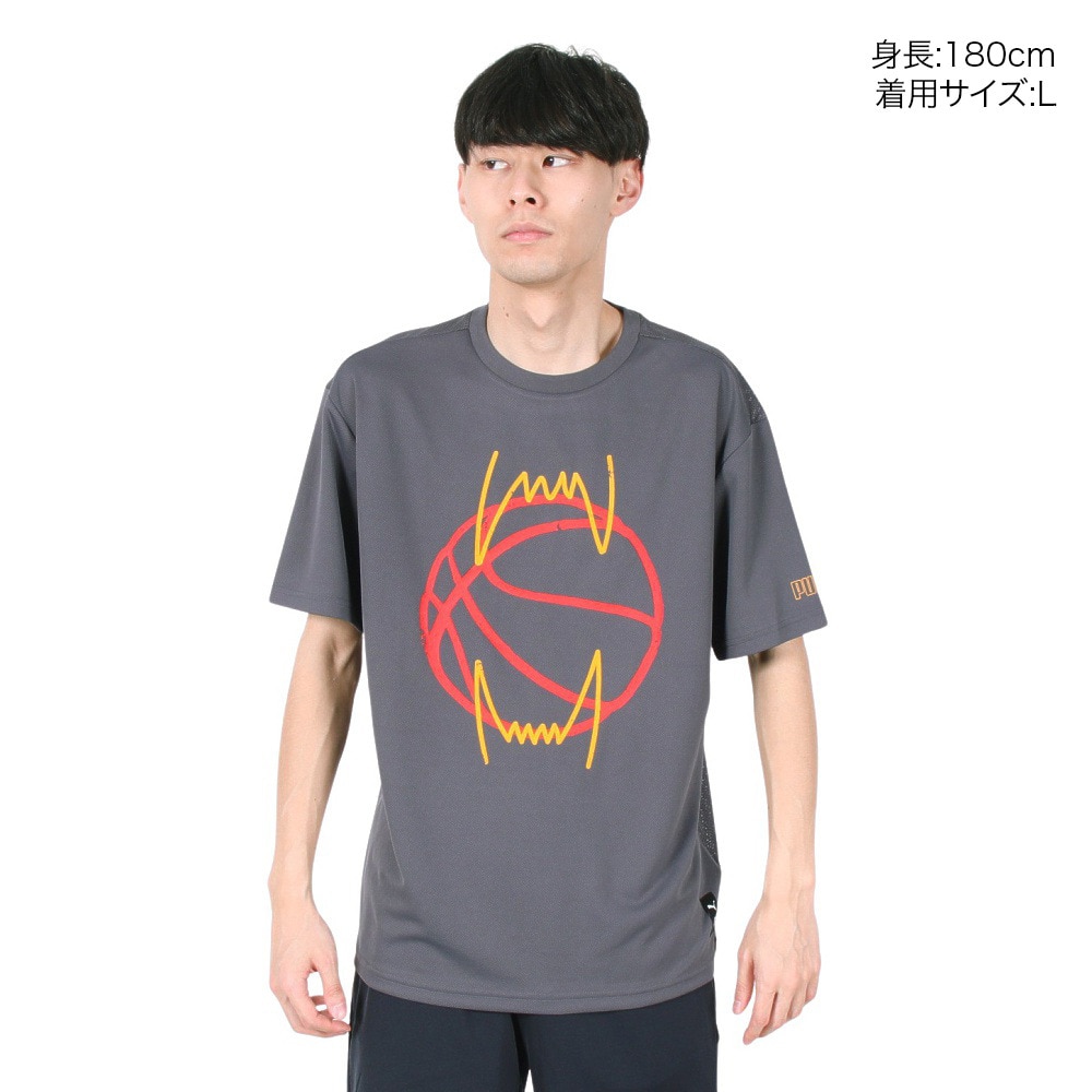 プーマ（PUMA）（メンズ、レディース）バスケットボールウェア 半袖 Tシャツ 68452569