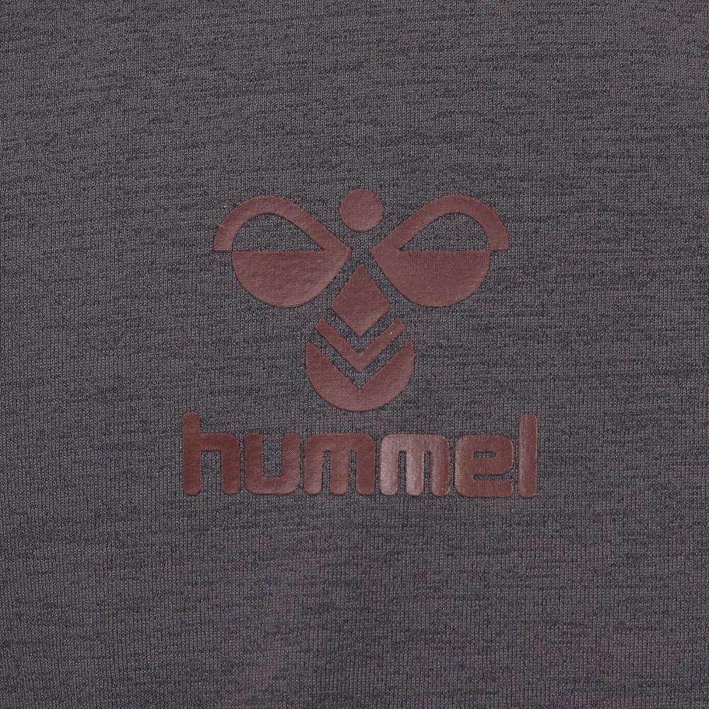 ヒュンメル（hummel）（メンズ、レディース）【新商品】 スポーツウェア コットンライク Tシャツ ユニセックス チャコール UVカット HAPB4089-921