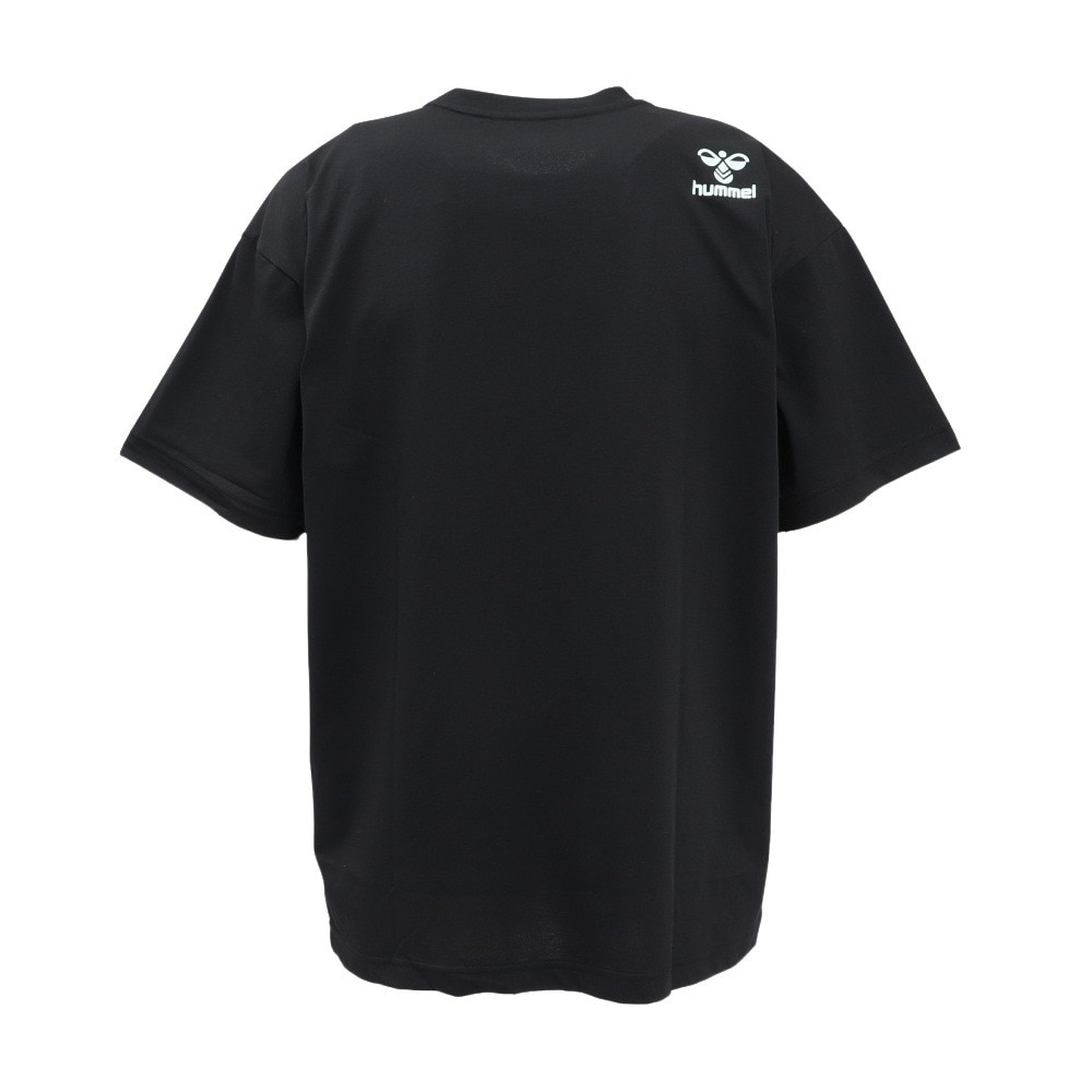 ヒュンメル（hummel）（メンズ、レディース）【新商品】 スポーツウェア コットンライク Tシャツ ユニセックス ブラック UVカット HAPB4091-90