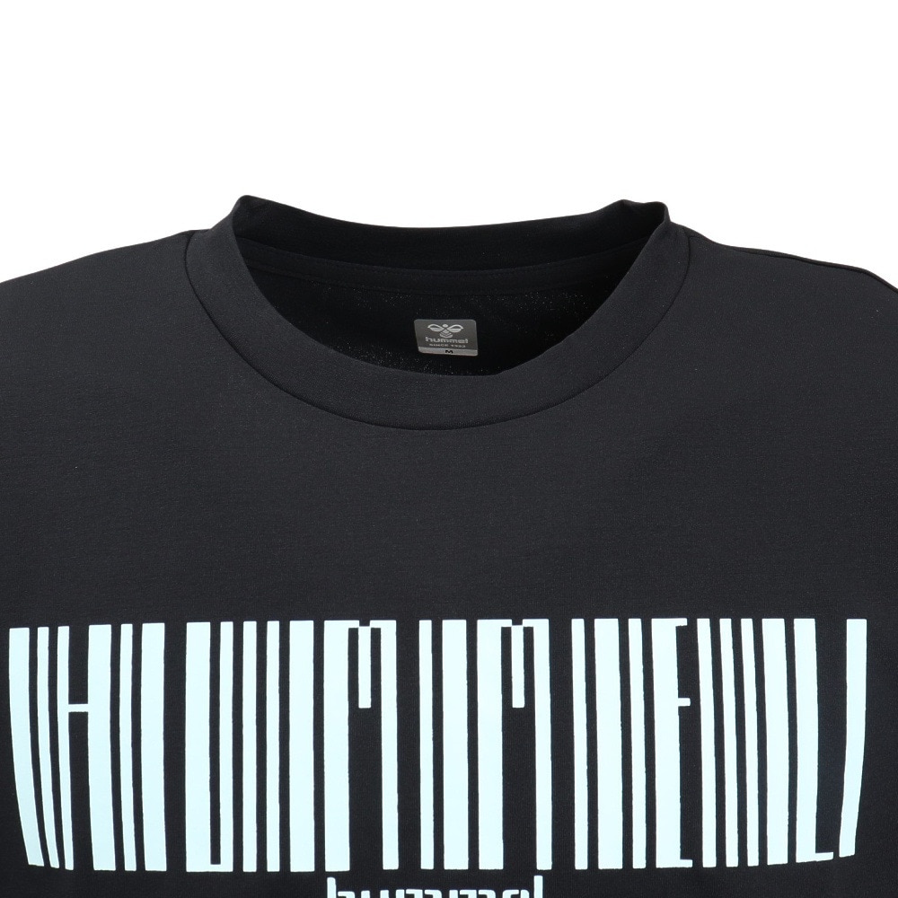 ヒュンメル（hummel）（メンズ、レディース）【新商品】 スポーツウェア コットンライク Tシャツ ユニセックス ブラック UVカット HAPB4091-90