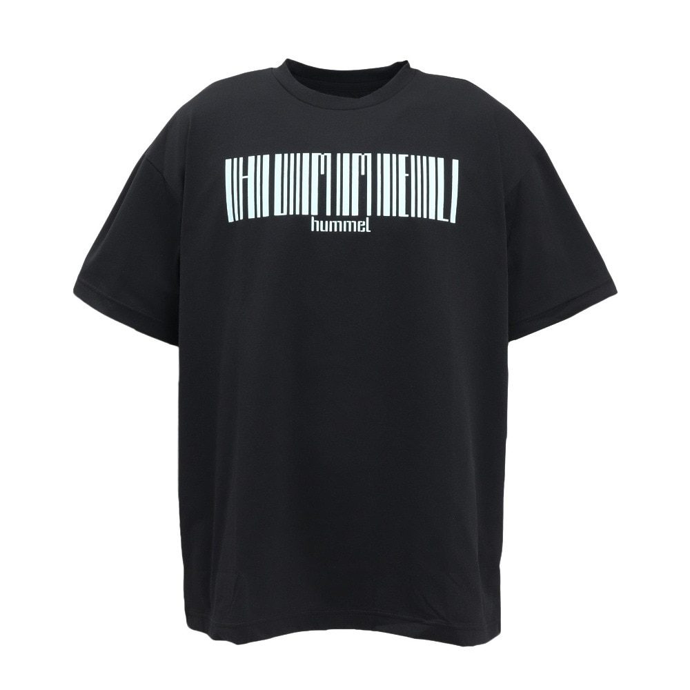 ヒュンメル（hummel）（メンズ、レディース）【新商品】 スポーツウェア コットンライク Tシャツ ユニセックス ブラック UVカット HAPB4091-90
