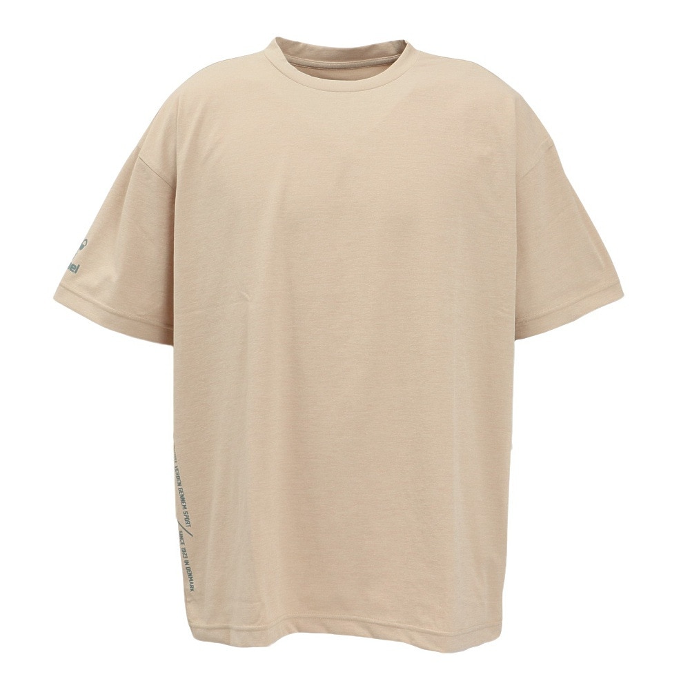 ヒュンメル（hummel）（メンズ、レディース）【新商品】 スポーツウェア コットンライク Tシャツ ユニセックス ライトベージュ UVカット HAPB4092-421