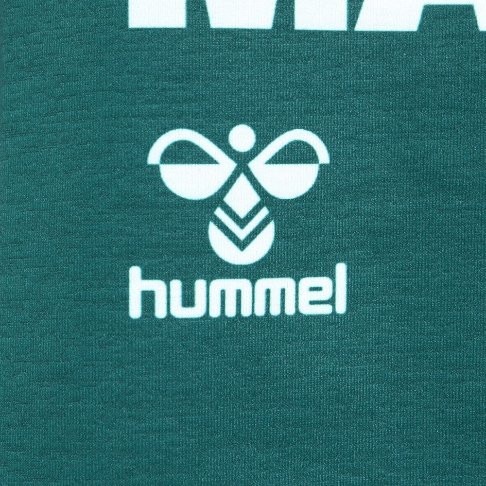 ヒュンメル（hummel）（メンズ、レディース）【新商品】 スポーツウェア コットンライク Tシャツ ユニセックス グリーン UVカット XB HAPB4094XB-563