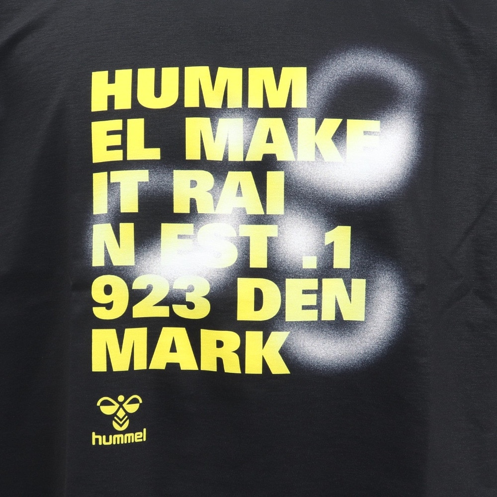 ヒュンメル（hummel）（メンズ、レディース）【新商品】 スポーツウェア コットンライク Tシャツ ユニセックス ブラック UVカット XB HAPB4094XB-90