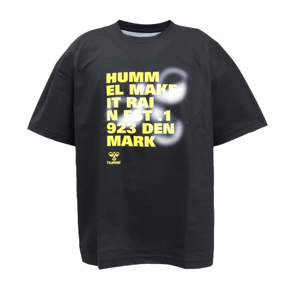 ヒュンメル（hummel）（メンズ、レディース）【新商品】 スポーツウェア コットンライク Tシャツ ユニセックス ブラック UVカット XB HAPB4094XB-90