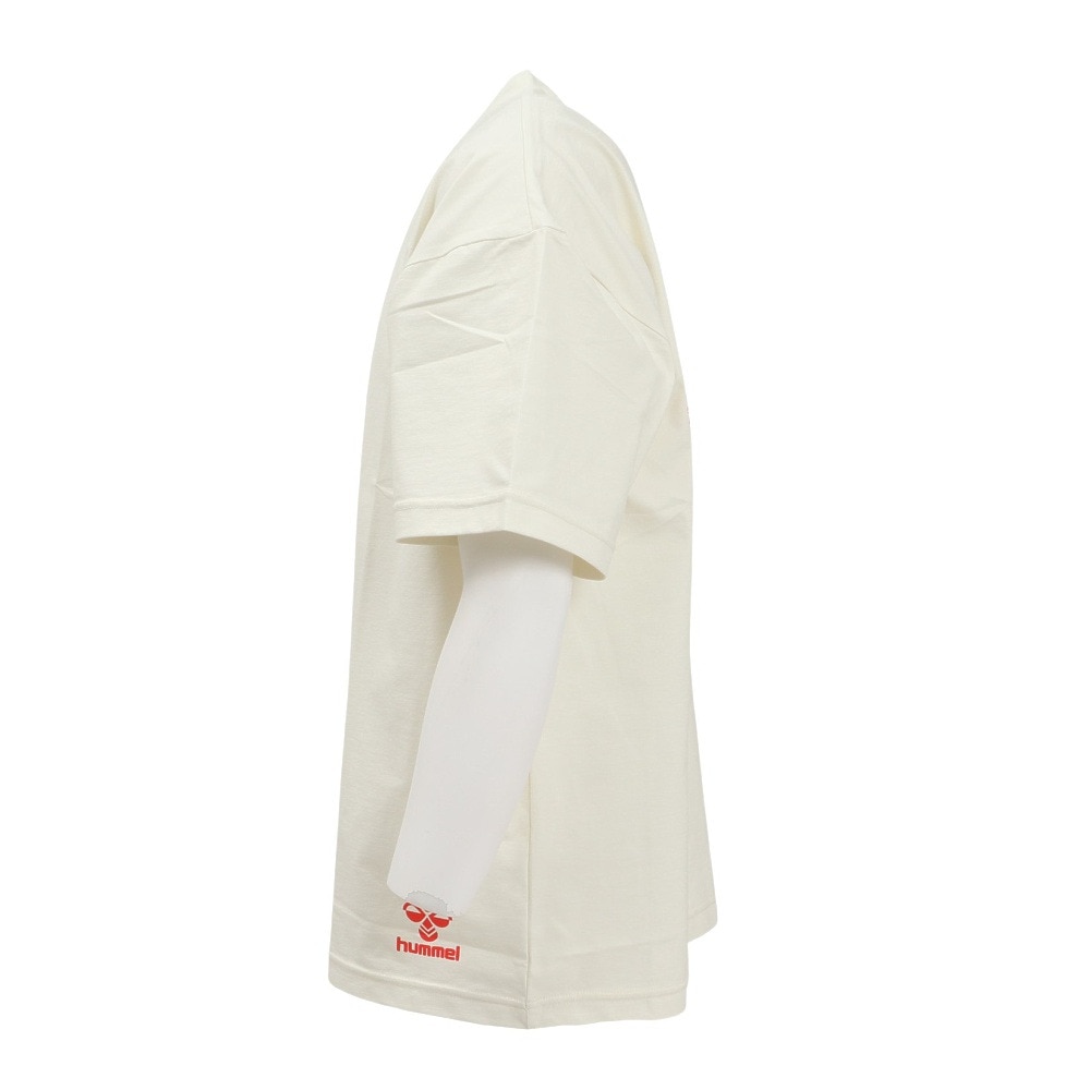 ヒュンメル（hummel）（メンズ、レディース）【新商品】 スポーツウェア コットンライク Tシャツ ユニセックス オフホワイト UVカット XB HAPB4095XB-11