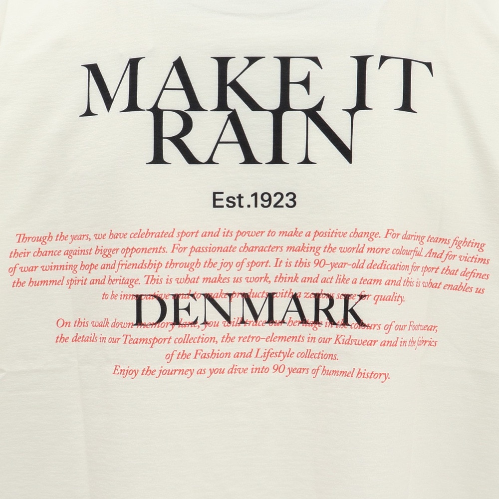 ヒュンメル（hummel）（メンズ、レディース）【新商品】 スポーツウェア コットンライク Tシャツ ユニセックス オフホワイト UVカット XB HAPB4095XB-11