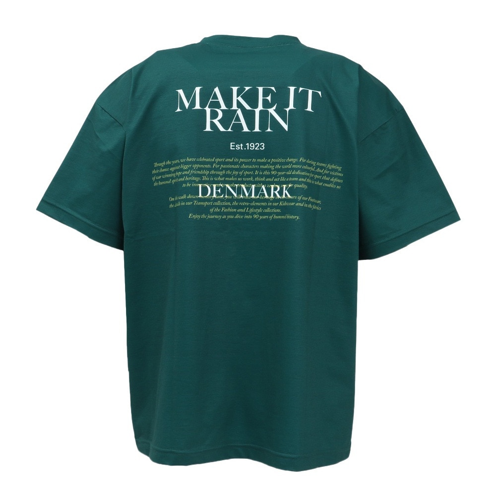 ヒュンメル（hummel）（メンズ、レディース）【新商品】 スポーツウェア コットンライク Tシャツ ユニセックス グリーン XB UVカット HAPB4095XB-563