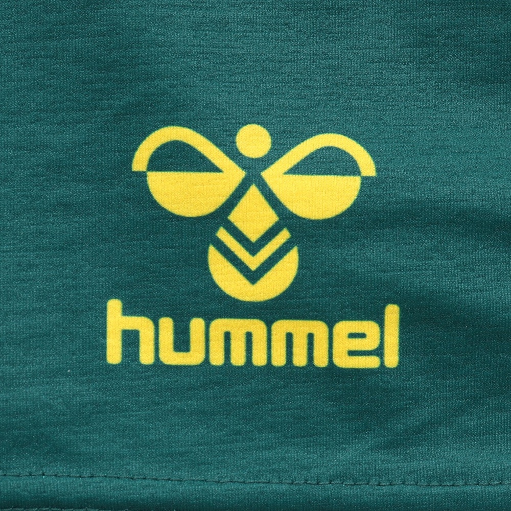 ヒュンメル（hummel）（メンズ、レディース）【新商品】 スポーツウェア コットンライク Tシャツ ユニセックス グリーン XB UVカット HAPB4095XB-563