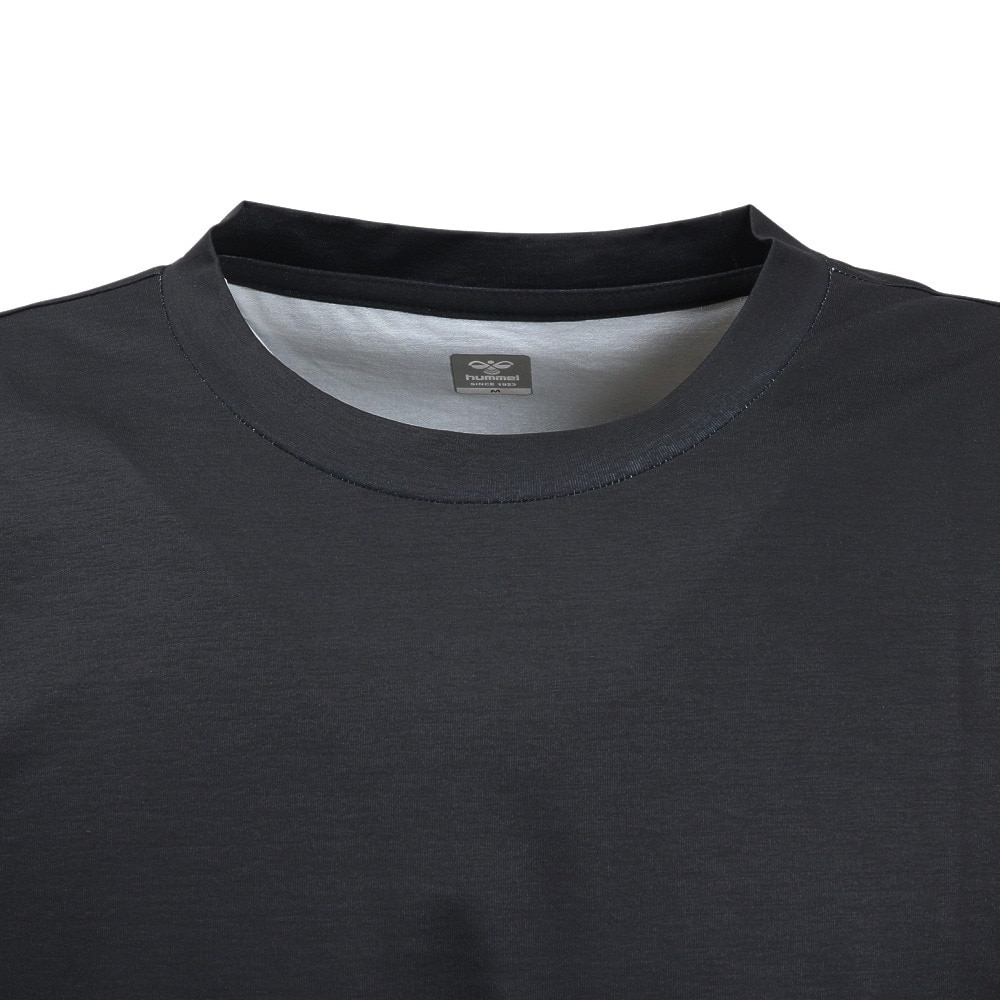 ヒュンメル（hummel）（メンズ、レディース）【新商品】 スポーツウェア コットンライク Tシャツ ユニセックス ブラック XB UVカット HAPB4095XB-90