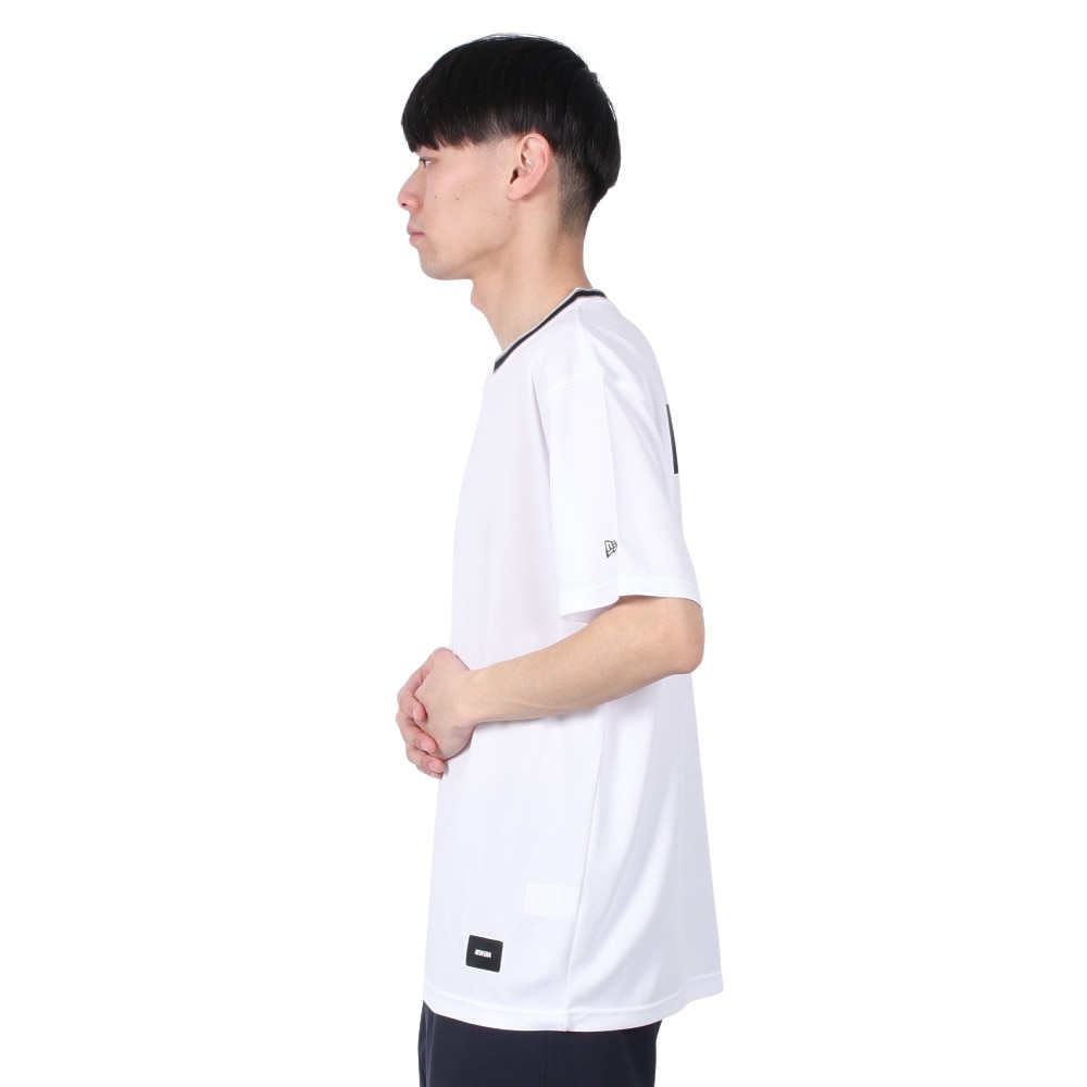 ニューエラ（NEW ERA）（メンズ）バスケットボールウェア 半袖 テック Tシャツ Stripe Colla 14410130
