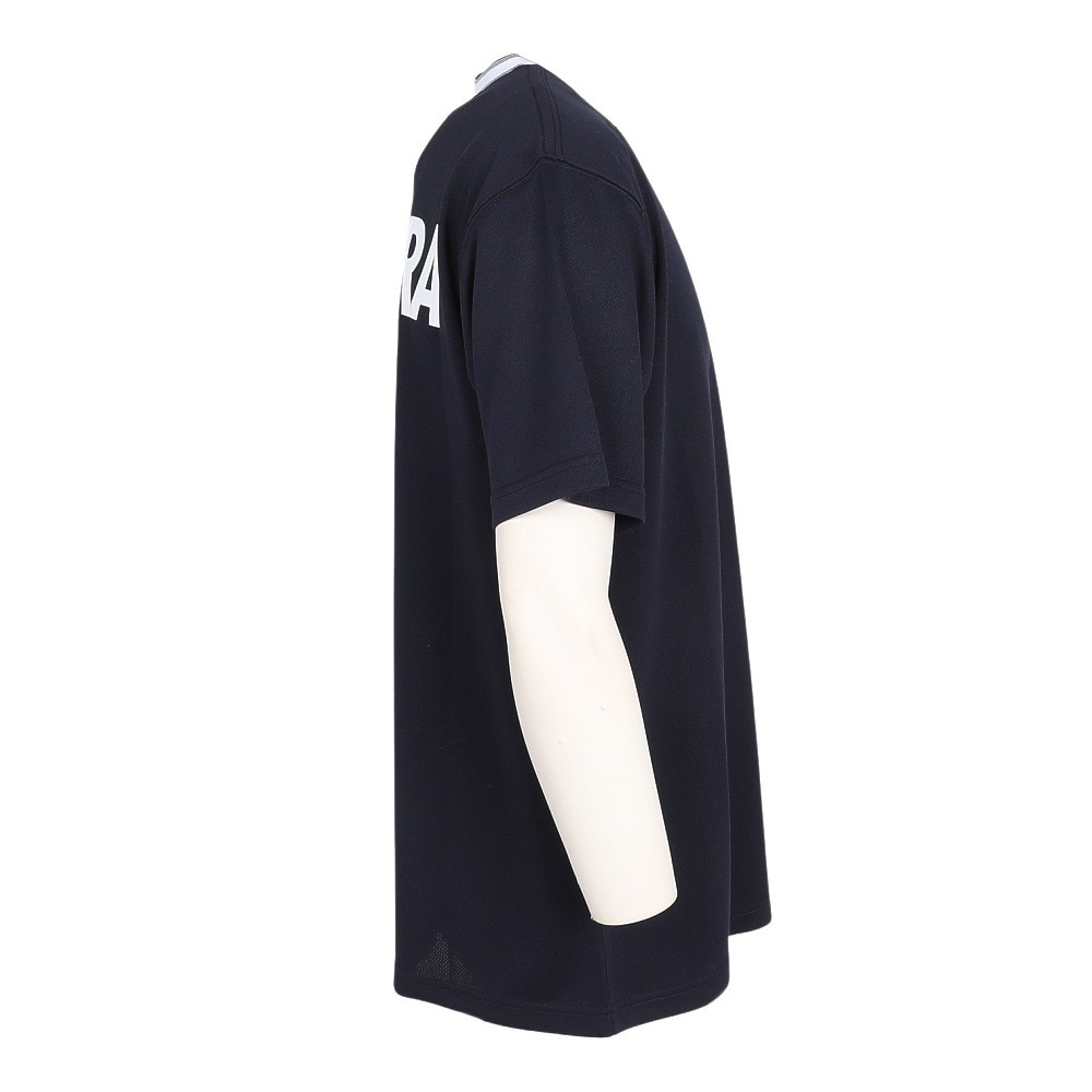 ニューエラ（NEW ERA）（メンズ）バスケットボールウェア Performance Apparel 半袖 テック Tシャツ Stripe Collar NVY 14410131