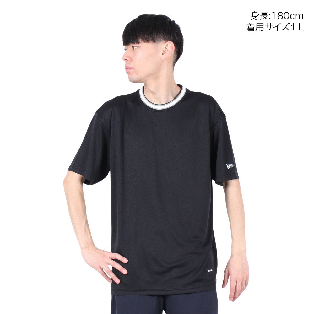 ニューエラ（NEW ERA）（メンズ）バスケットボールウェア 半袖 テック Tシャツ Stripe Colla 14410132