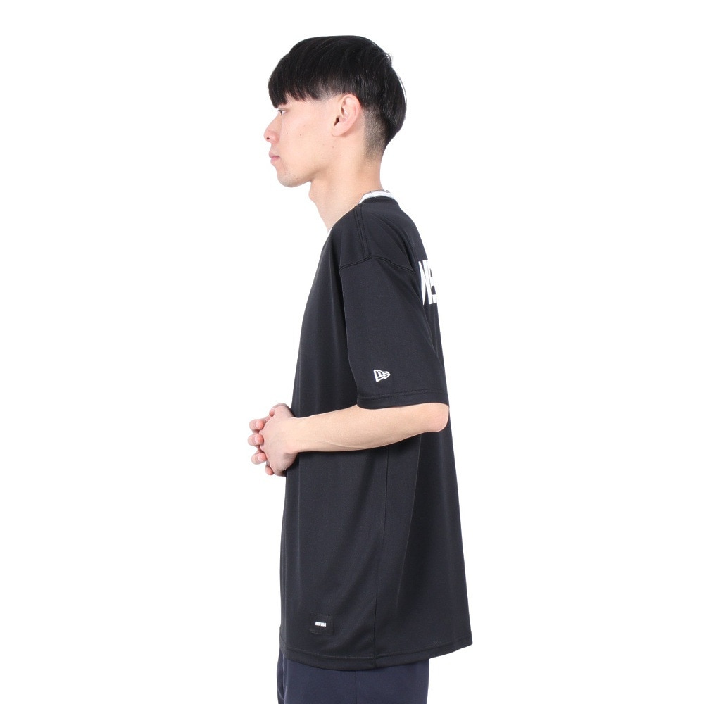 ニューエラ（NEW ERA）（メンズ）バスケットボールウェア 半袖 テック Tシャツ Stripe Colla 14410132