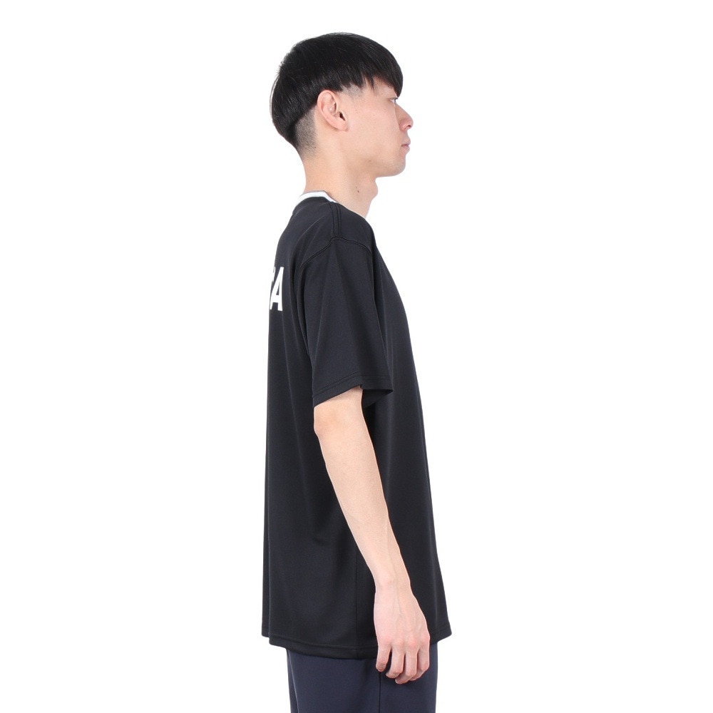 ニューエラ（NEW ERA）（メンズ）バスケットボールウェア 半袖 テック Tシャツ Stripe Colla 14410132
