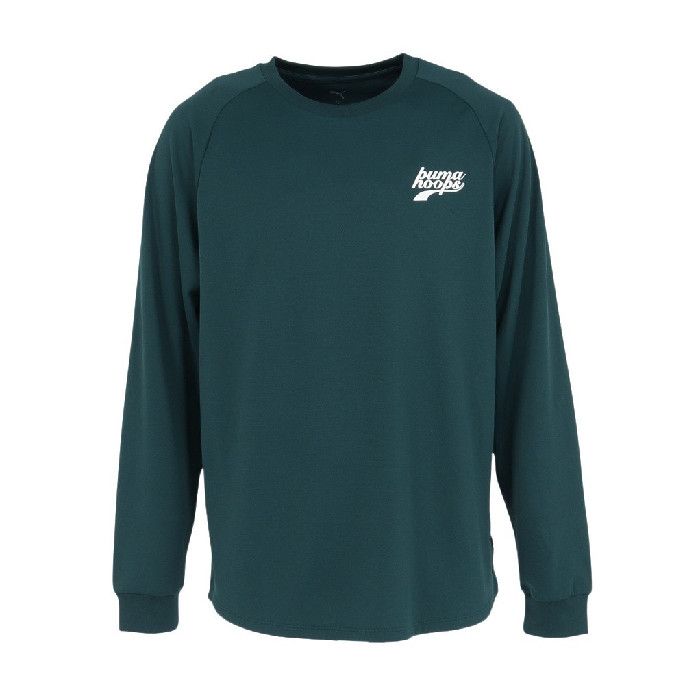 プーマ（PUMA）（メンズ）バスケットボールウェア シンプル スモール ロゴ 長袖 Tシャツ 63337905