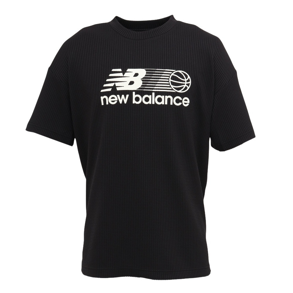 ニューバランス（new balance）（メンズ）バスケットボールウェア グラフィックショートスリーブシャツ AMT55620BK