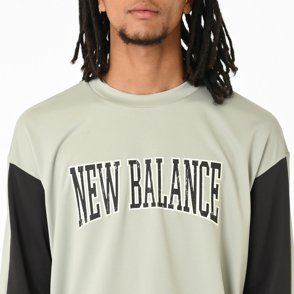 ニューバランス（new balance）（メンズ）バスケットボールウェア グラフィック ロングスリーブシャツ AMT55625GAS