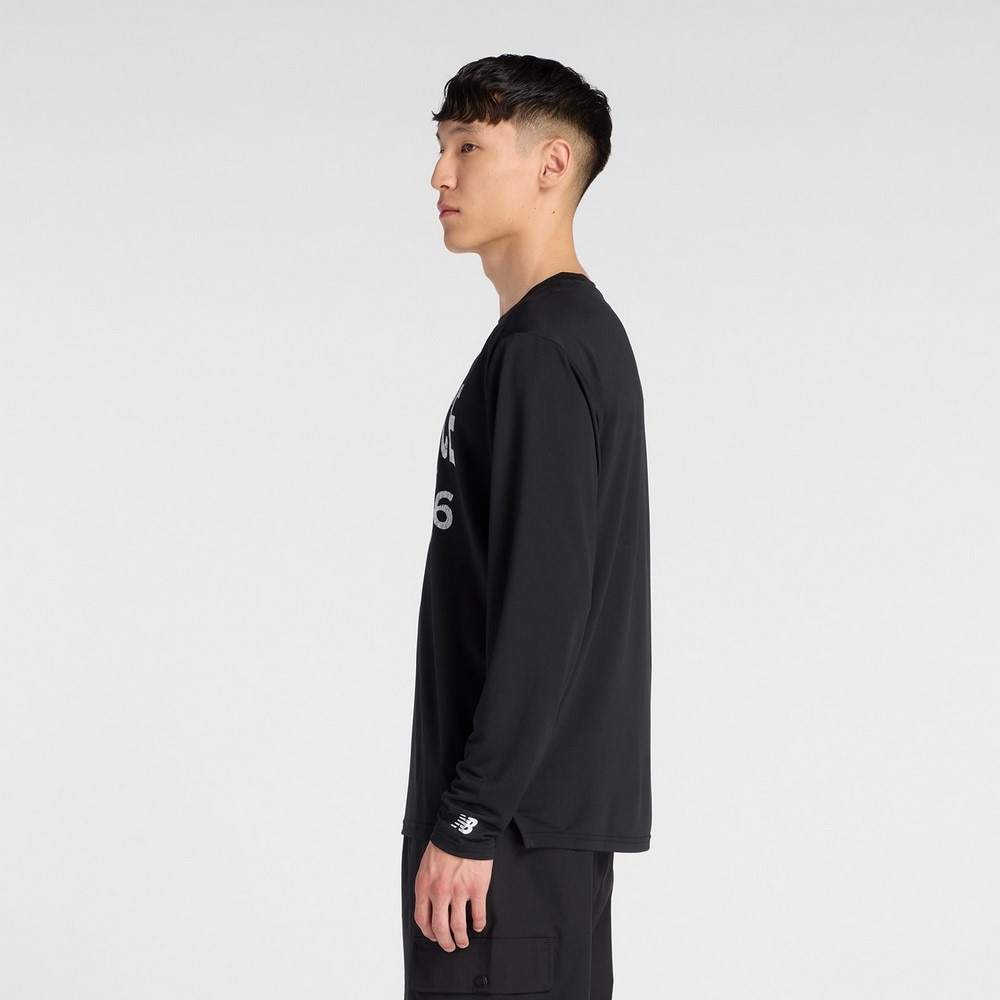 ニューバランス（new balance）（メンズ）バスケットボールウェア グラフィック トレーニング ロングスリーブシャツ MT53631BK