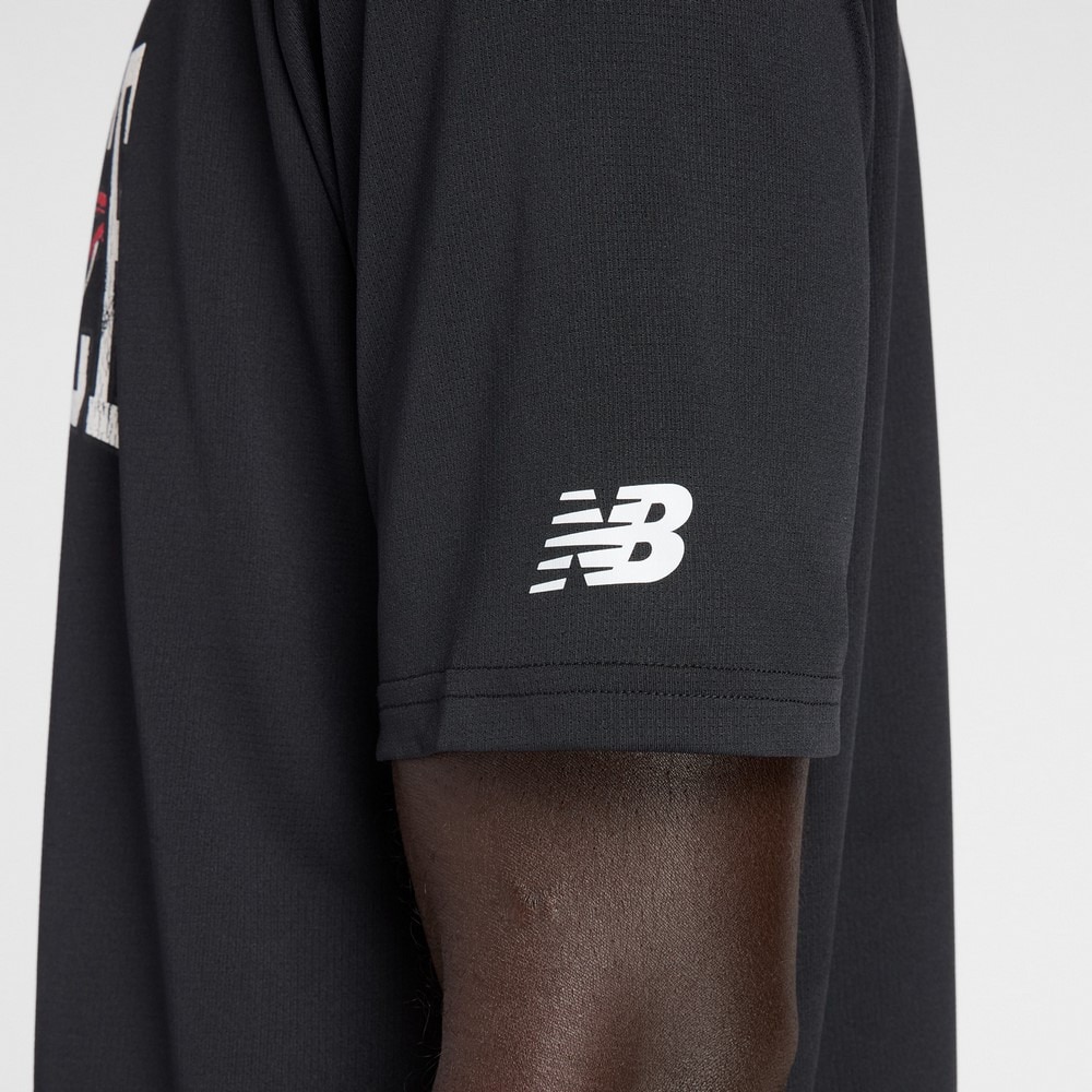 ニューバランス（new balance）（メンズ）バスケットボールウェア グラフィック トレーニング ショートスリーブシャツ MT53630BK