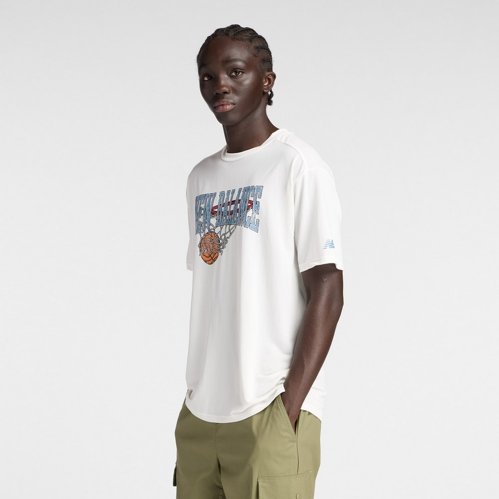 ニューバランス（new balance）（メンズ）バスケットボールウェア グラフィック トレーニング ショートスリーブシャツ MT53630SST