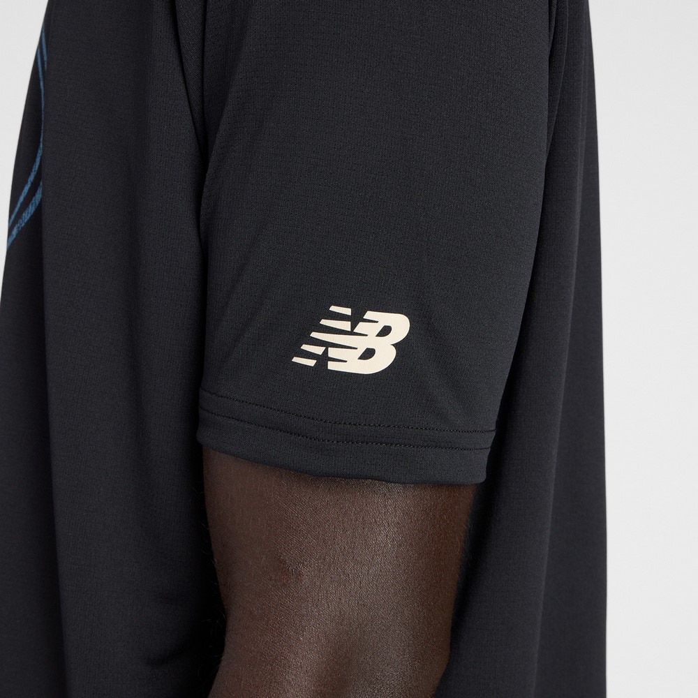 ニューバランス（new balance）（メンズ）バスケットボールウェア グラフィック トレーニング ショートスリーブシャツ MT53615BK