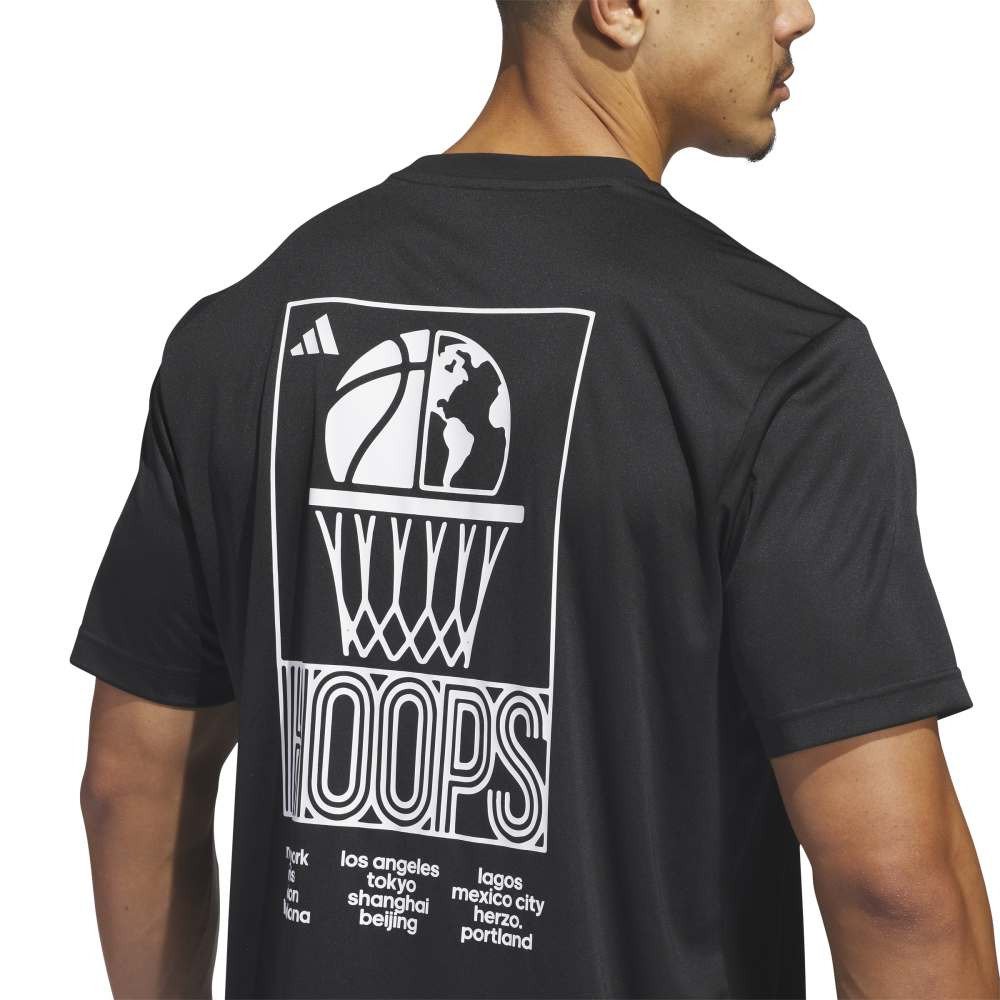 アディダス（adidas）（メンズ）バスケットボールウェア World Wide Hoops グラフィックTシャツ RP420-KS2038
