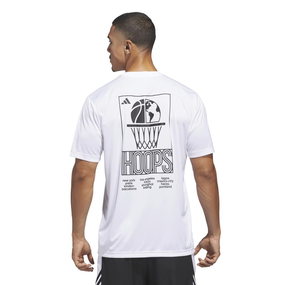 アディダス（adidas）（メンズ）バスケットボールウェア World Wide Hoops グラフィックTシャツ RP420-KS2039