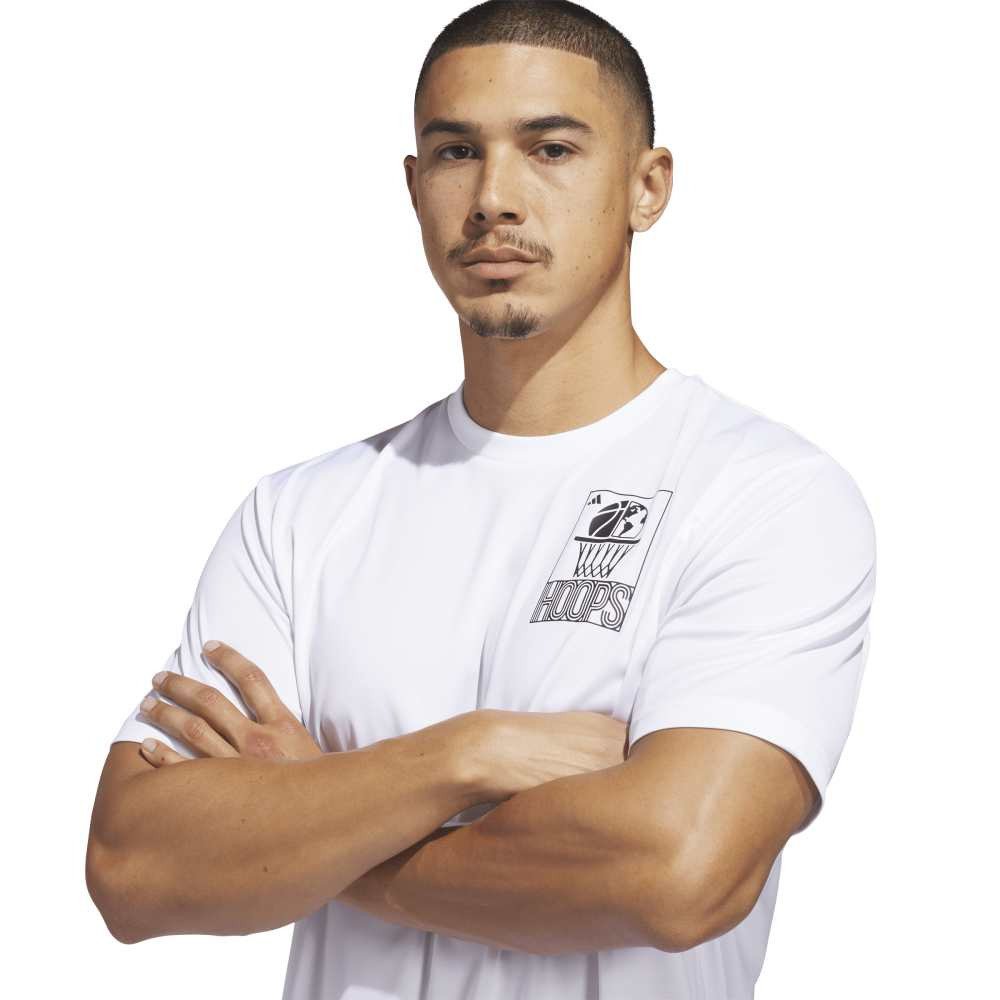 アディダス（adidas）（メンズ）バスケットボールウェア World Wide Hoops グラフィックTシャツ RP420-KS2039