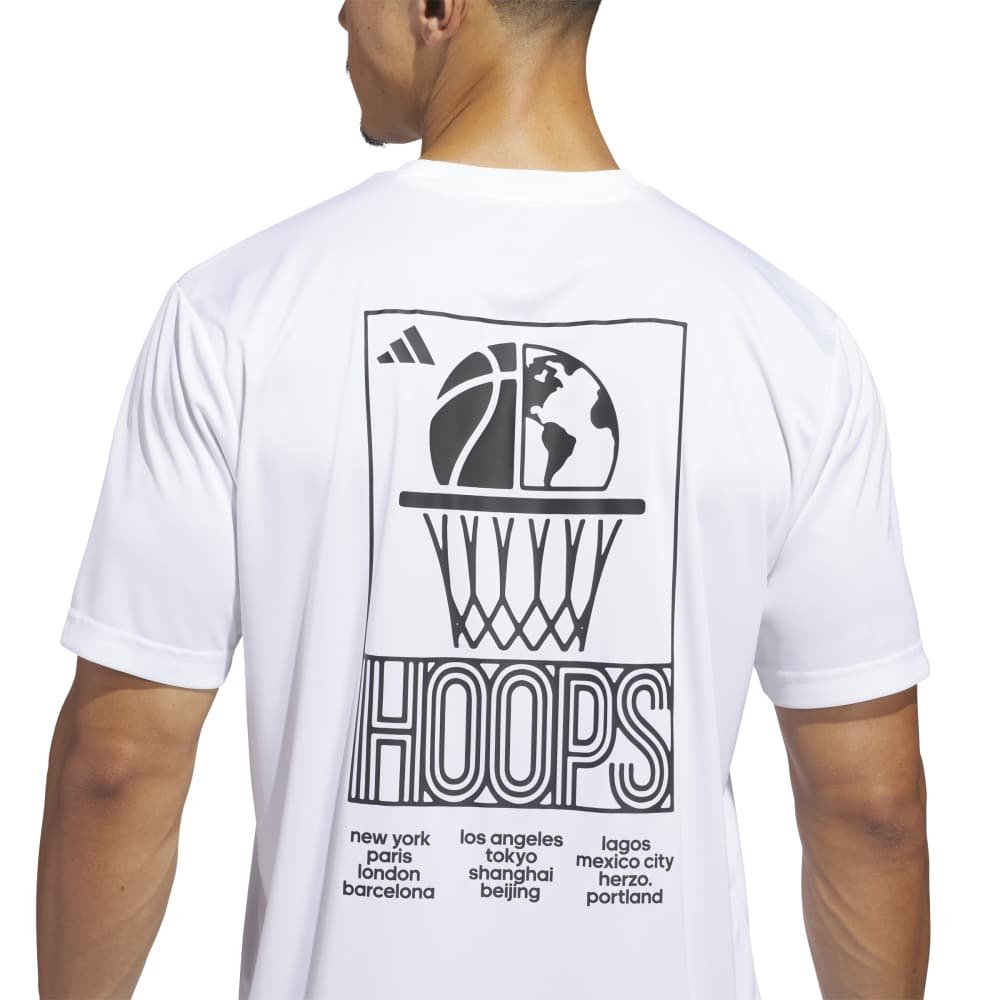 アディダス（adidas）（メンズ）バスケットボールウェア World Wide Hoops グラフィックTシャツ RP420-KS2039