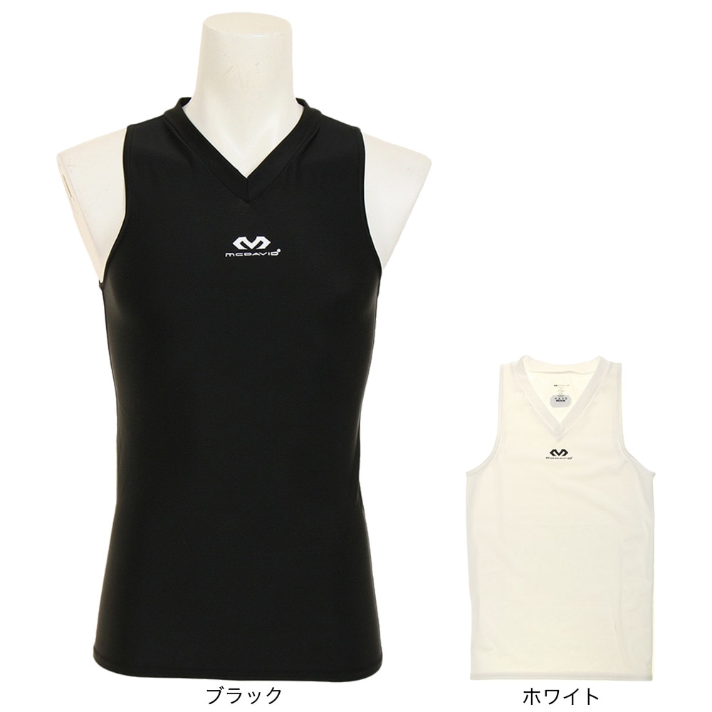 マクダビッド（McDavid）（メンズ、キッズ）HEX Vタンク UVカット M885/BK 速乾