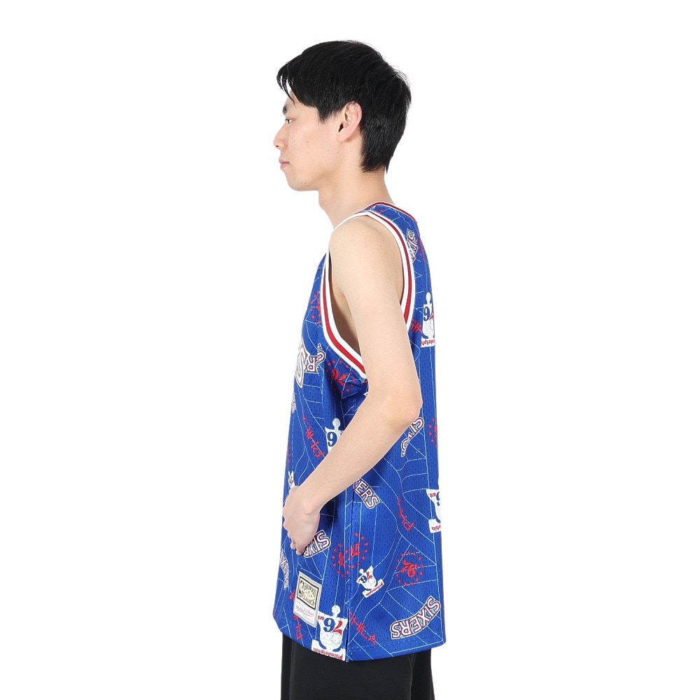 ミッチェルアンドネス（Mitchell&Ness）（メンズ）NBA 76ers セブンティシクサーズ Tear Up Pack タンクトップ MSPOBW19081-P76PTRY M