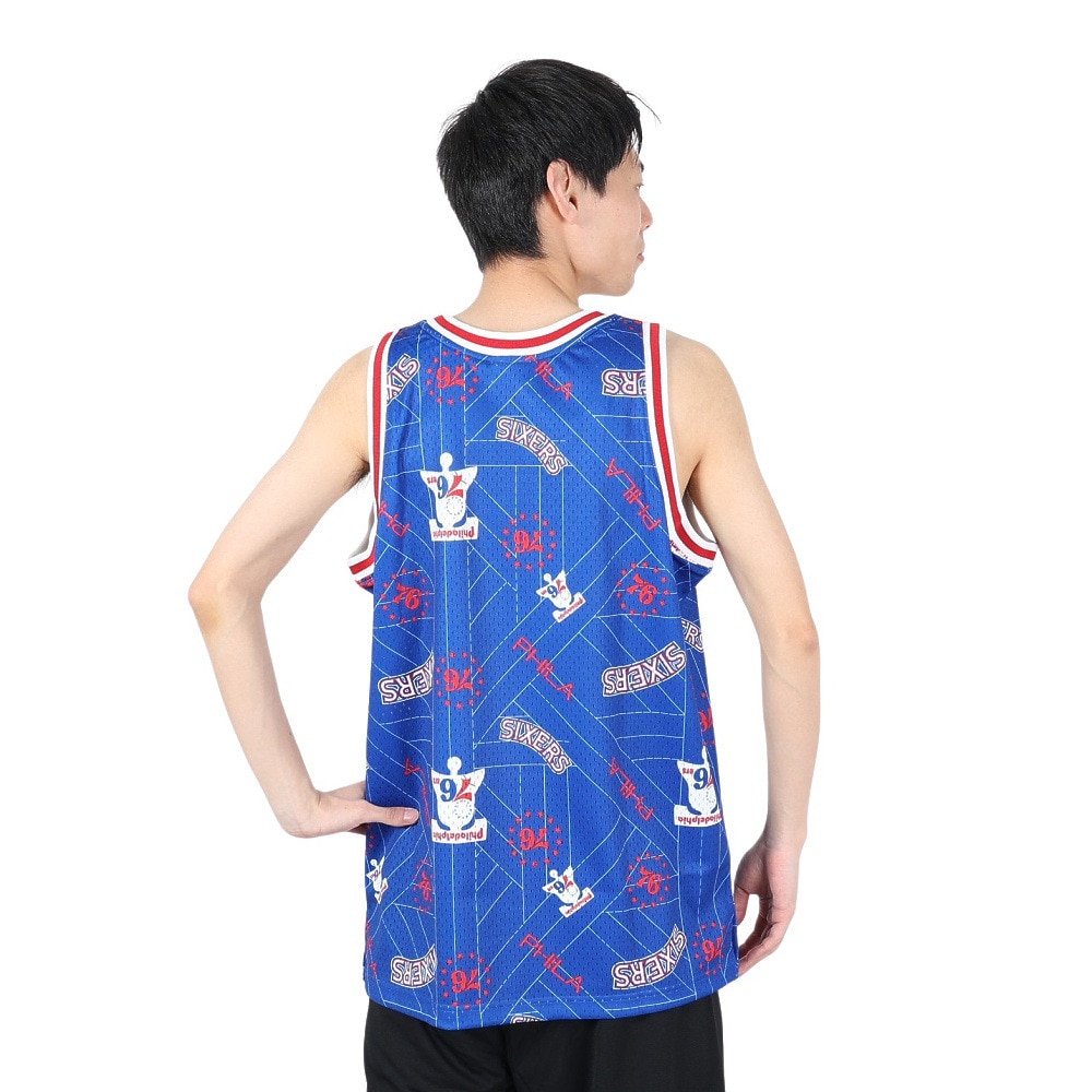 ミッチェルアンドネス（Mitchell&Ness）（メンズ）NBA 76ers セブンティシクサーズ Tear Up Pack タンクトップ MSPOBW19081-P76PTRY M