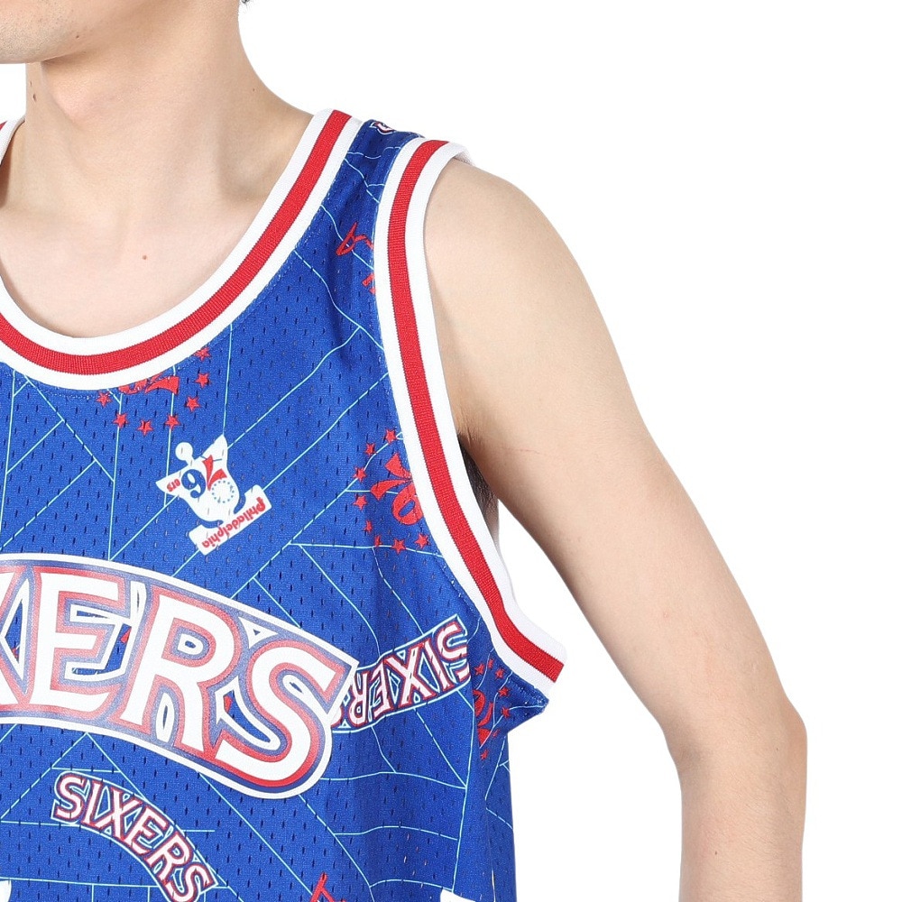 ミッチェルアンドネス（Mitchell&Ness）（メンズ）NBA 76ers セブンティシクサーズ Tear Up Pack タンクトップ MSPOBW19081-P76PTRY M