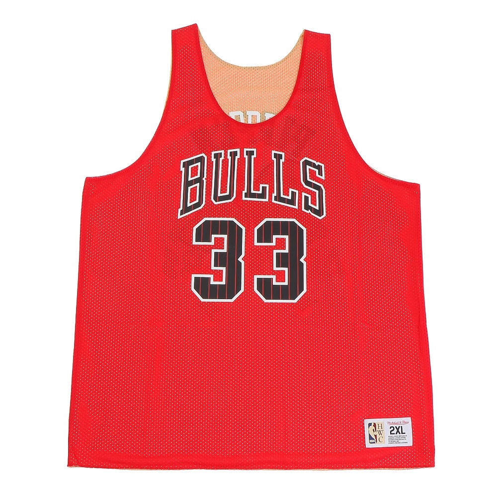 ミッチェルアンドネス（Mitchell&Ness）（メンズ）NBA シカゴブルズ スコッティピッペン リバーシブル メッシュ タンクトップ MSRVMI19003-CBURDGD95SPI M